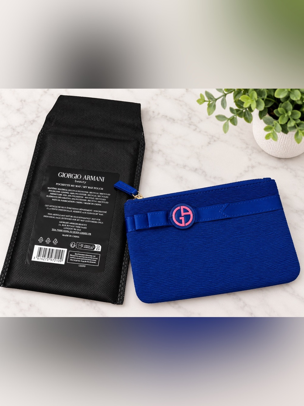 Giorgio Armani Beauty My Way Cosmetic Pouch NWT